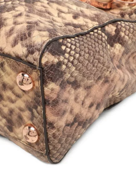 Geantă messenger Michael Michael Kors din canvas mini maro