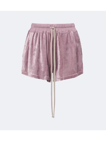 Pantaloni scurți Rick Owens de catifea roz