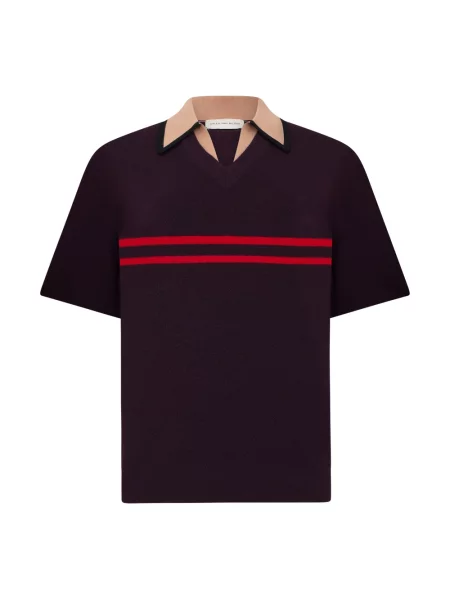 Koszulka polo Dries Van Noten wełniana z krótkim rękawem
