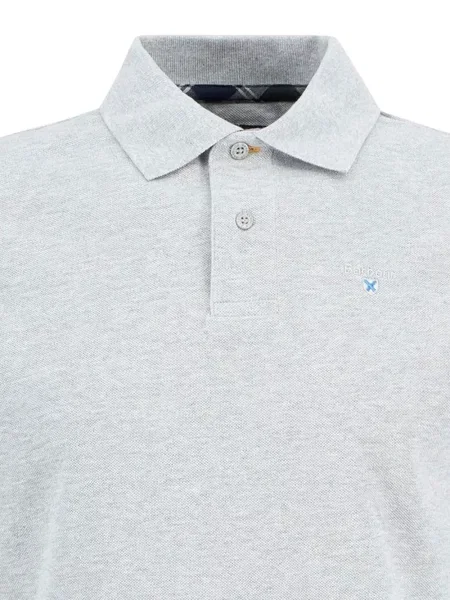 Polo majica Barbour karirana siva