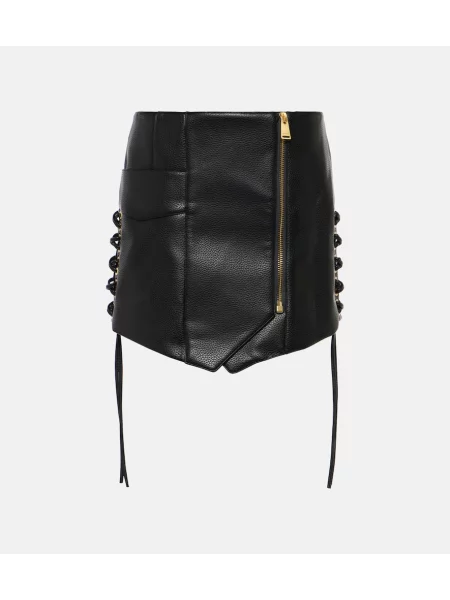 Fustă din piele Simkhai negru