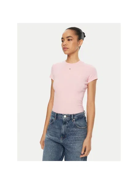 T-Shirt Tommy Jeans ροζ