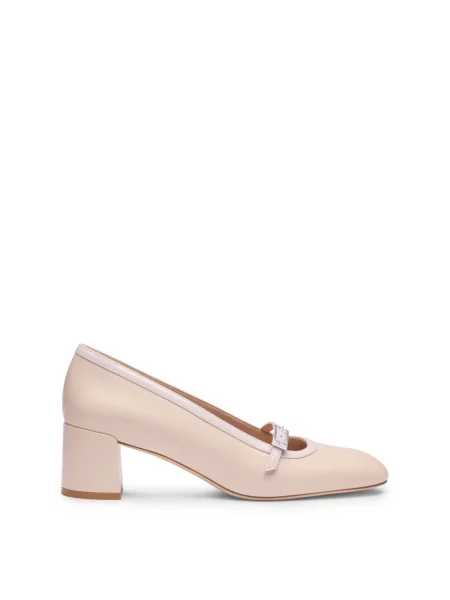 Lniana czółenka Stuart Weitzman beżowa