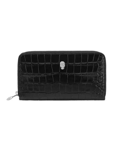 Portfel Philipp Plein skórzany czarny
