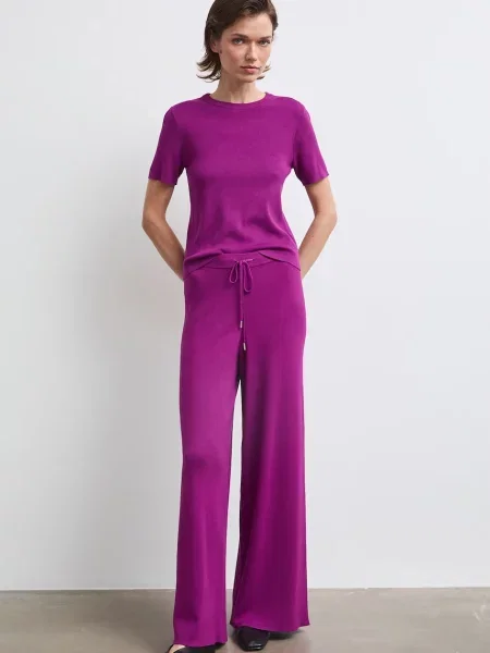 Medicine úpletové tričko dámske s viskózou fialová
