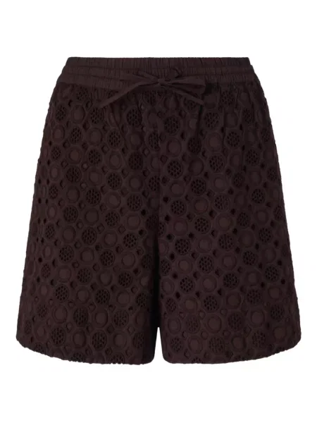 Pantaloni scurți Pinko cu broderie maro