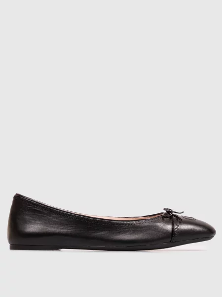 Шкіряні балетки Valentino чорні