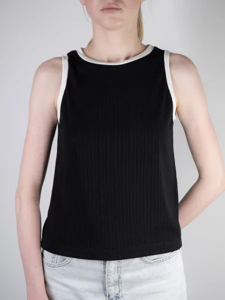 Elegante Майка Віскоза/поліестер чорний