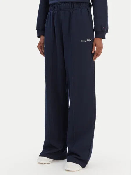 Tommy Hilfiger Pantaloni trening Script Bleumarin