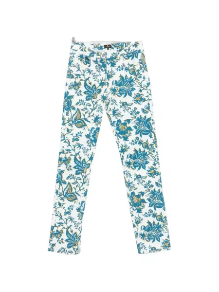 Blugi Etro cu model floral cu imagine alb