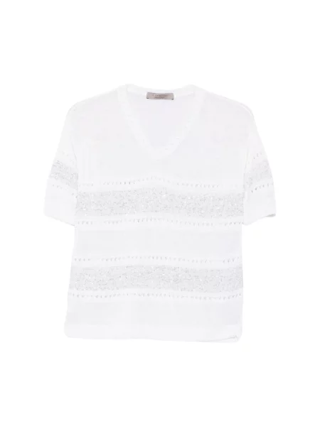 Dzianinowy sweter D.exterior biały