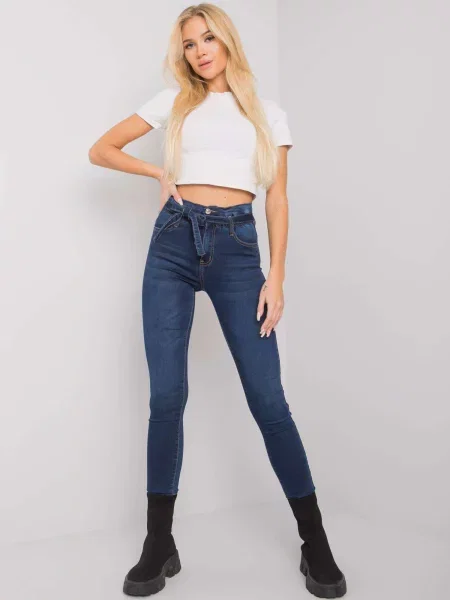Pantaloni Fashionhunters albastru