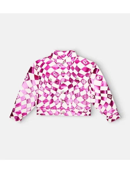 Džinsinė striukė Mm6 Maison Margiela rožinė