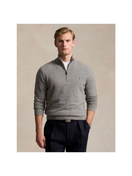 Sweter Polo Ralph Lauren wełniany szary