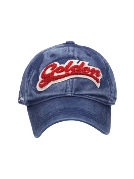 Czapka z daszkiem Golden Goose frotte niebieska