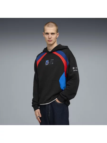 PUMA bluza z kapturem BMW M MOTORSPORT Lifestyle o luźnym kroju Akcesoria S czarny