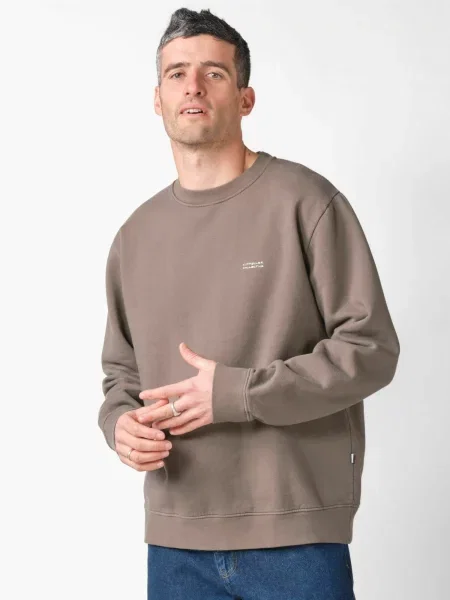 Klitmøller Collective Pulover Wolf taupe gri