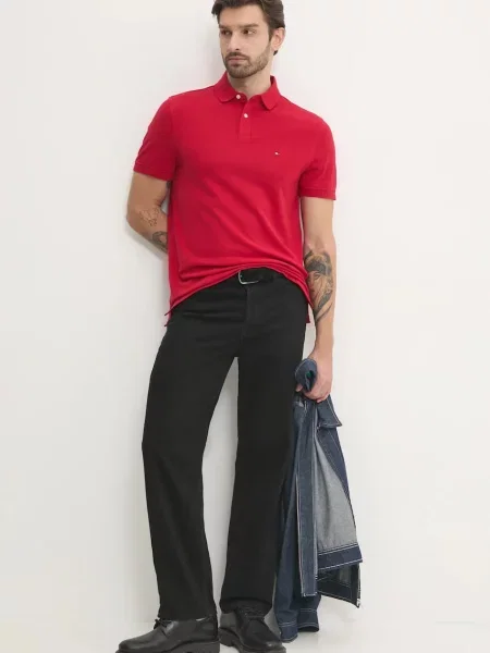 Polo majica Tommy Hilfiger rdeča