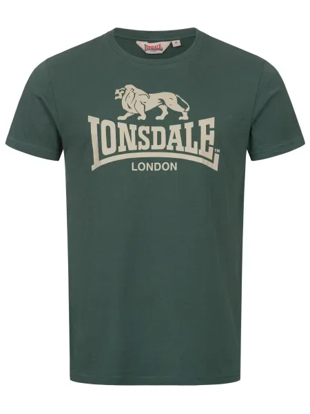 LONSDALE Tricou St. Erney crem / închis verde