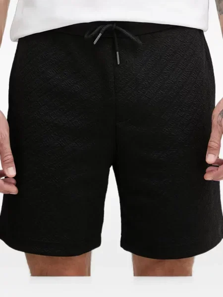 Pantaloni scurți Armani Exchange din jacard cu autograf negru