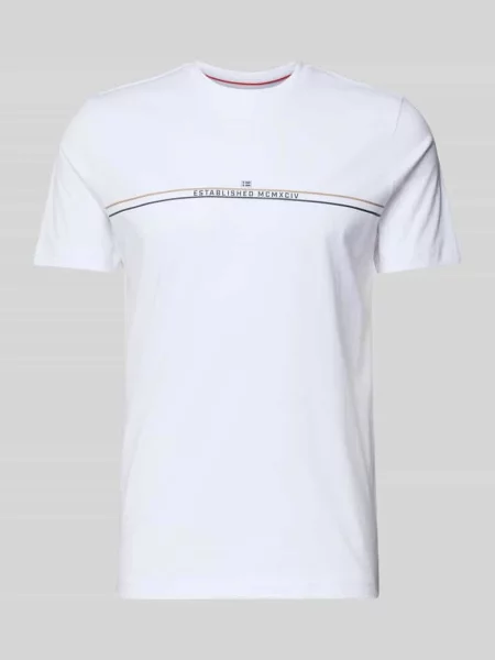 T-shirt o kroju regular fit z nadrukiem z logo Christian Berg Men biała