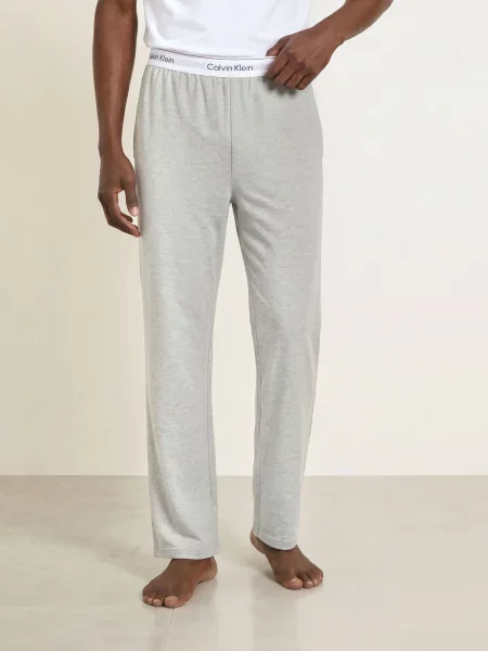 Calvin Klein Spodnie Do Spania grau białe
