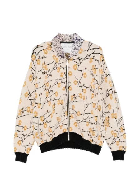 Geacă bomber Forte_forte cu model floral din jacard