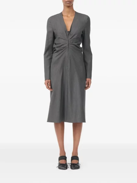 Rochie Mm6 Maison Margiela de lână gri