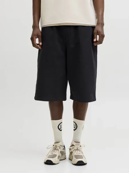 Повсякденні шорти JACK & JONES OWEN FALLS SWEAT SHORTS бавовна/поліестер чорний