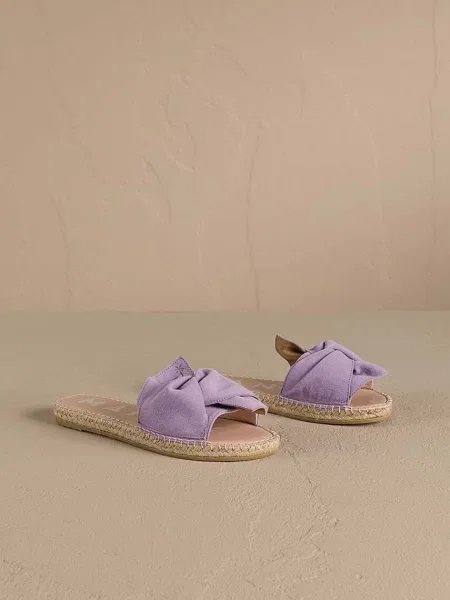 Велурени чехли Manebi Hamptons Sandals With Knot лилаво W JK виолетово