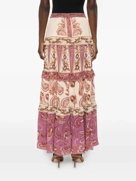 Fusta maxi Farm Rio cu model paisley violet