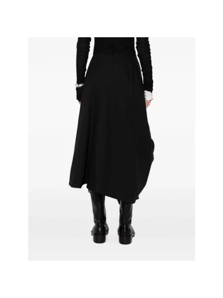 Spódnica midi Comme Des Garcons wełniana czarna