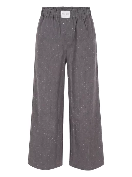 VERSTIQUE Pantaloni gri alb