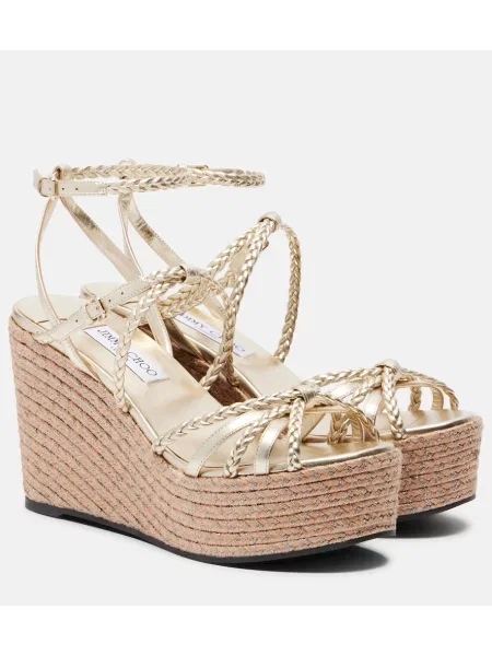 Espadrile Jimmy Choo din piele țesuți