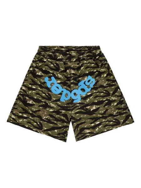 Pantaloni scurți Sp5der cu dungi de tigru negru