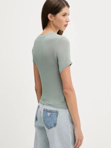 Футболка Juicy Couture SHEER FITTED TEE зелений