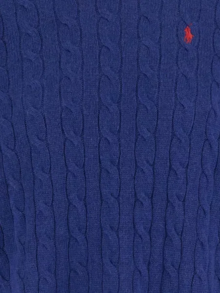 Пуловер Polo Ralph Lauren с кръгло деколте синьо