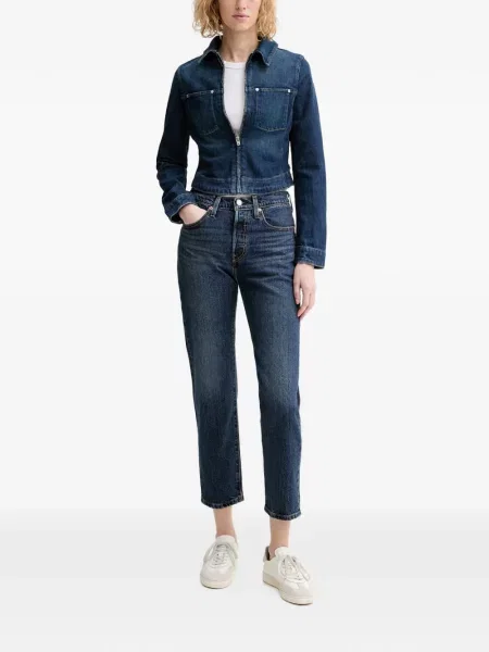 Pulover Levi's® skinny fit cu imagine cu decolteu rotund galben