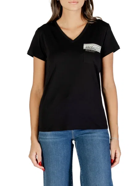 Къс тениска Liu Jo черно