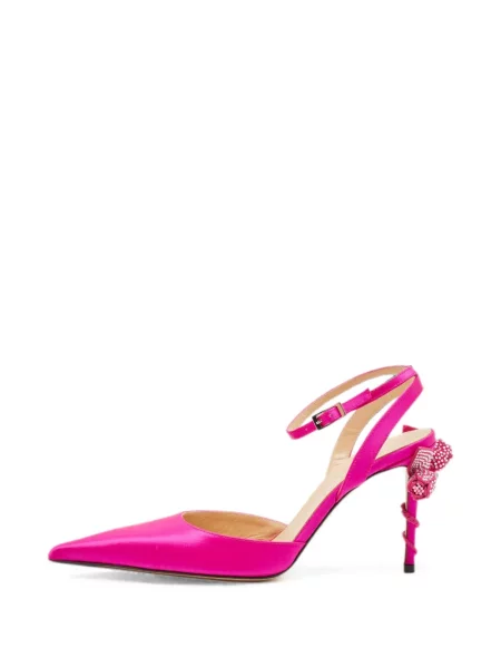 Pantofi cu toc Mach & Mach cu bretele roz