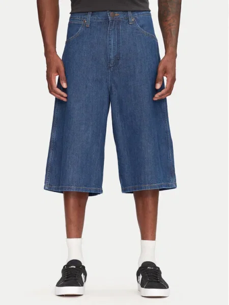 Wrangler Дънкови шорти Jort Oversize син