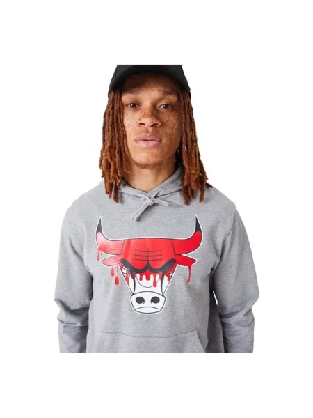Bluza z kapturem New Era z logo szara