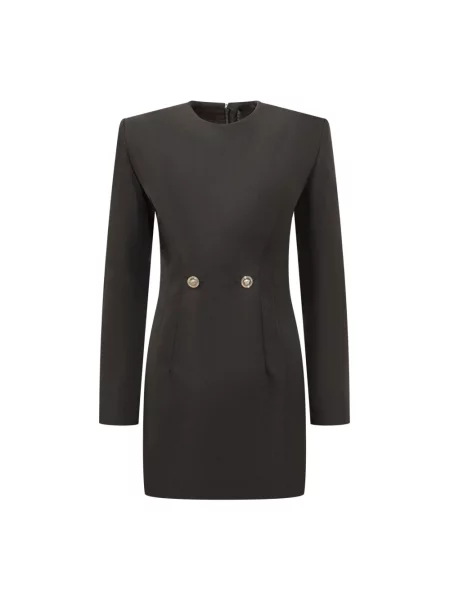 Sukienka mini Versace wełniana czarna