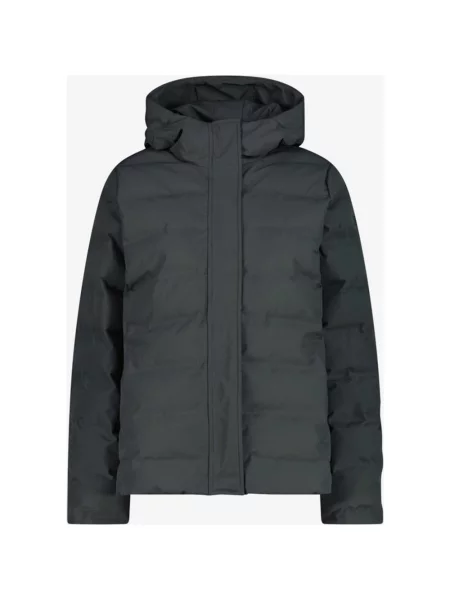 Kurtka z kapturem CMP Padded Down ciemnoszary XXS szara