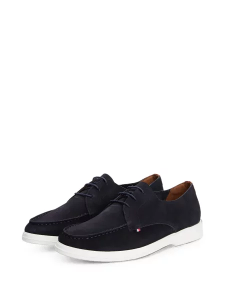 Šněrovací semišový derby Tommy Hilfiger modrý