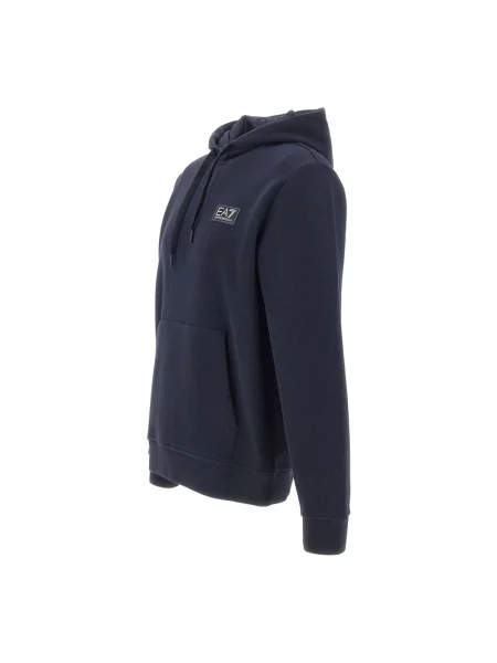 Bluza z kapturem Emporio Armani Ea7 z kapturem niebieska