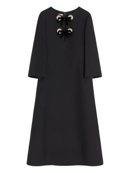 Sukienka midi Valentino Garavani z krepy czarna