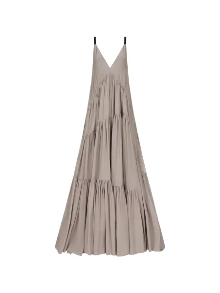 Rochie maxi Temily fără mâneci gri