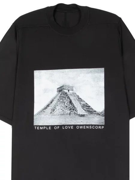Графичен тениска Rick Owens Drkshdw с принт черно