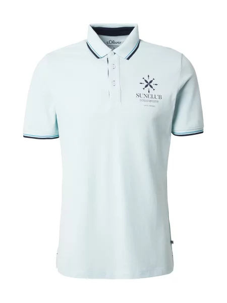 S.Oliver Tricou albastru deschis negru